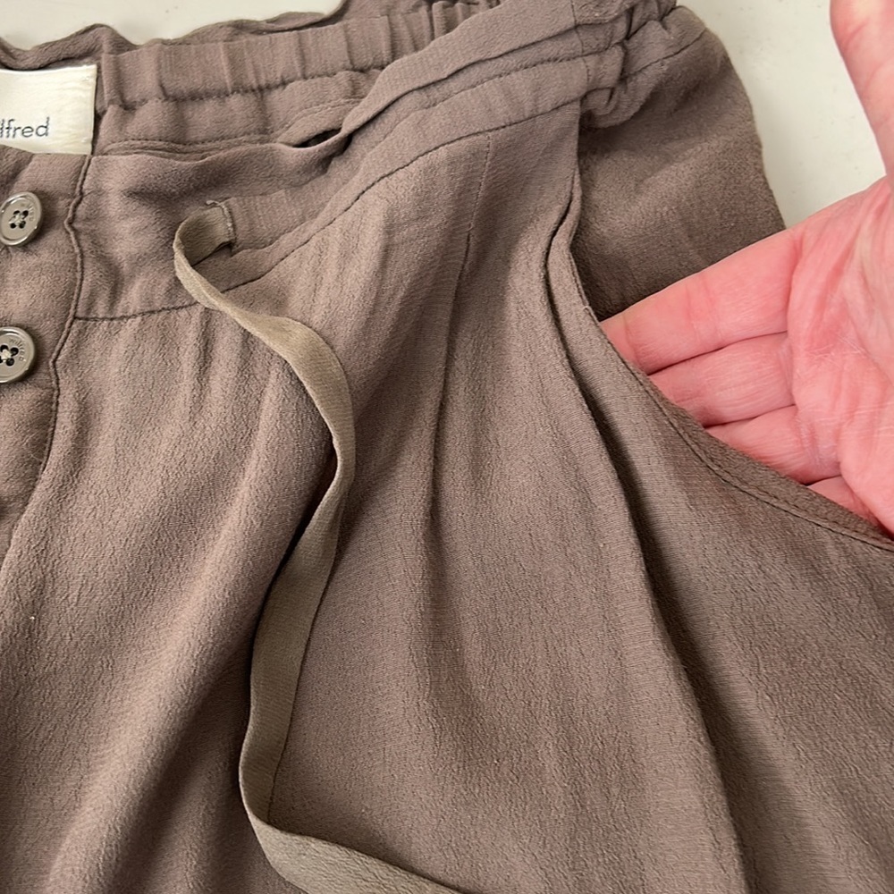 Wilfred Aritzia Marais Drawstring Button Fly Crop… - image 7